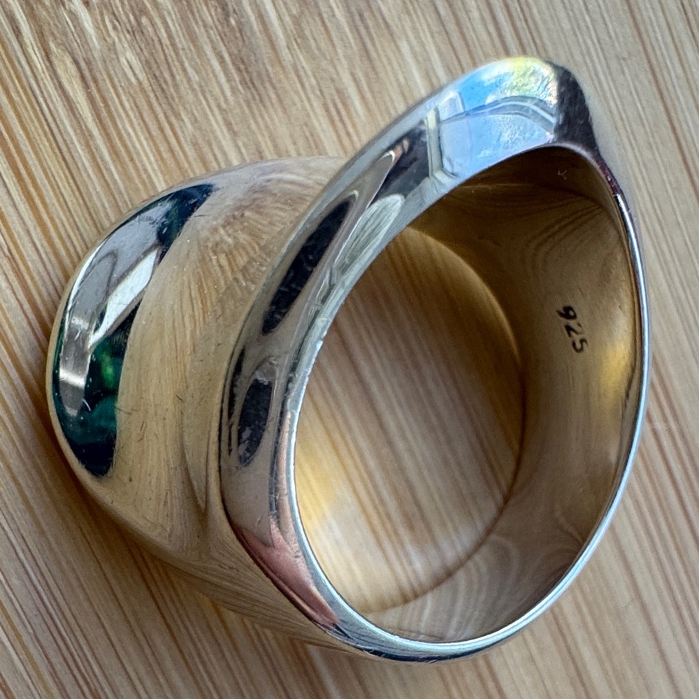 Sleek Silver Statement Ring - Picture 3 of 4